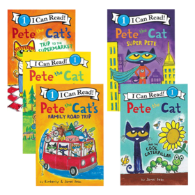 皮特猫系列5本 英文原版绘本 Pete the Cat I Can Read Level 1 儿童英语启蒙阅读故事书籍套装 英文版 进口英语书籍