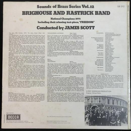 LP黑胶唱片 布里豪斯和拉斯特里克乐队 1973年全国冠军 包含参赛曲目《自由》 詹姆斯·斯科特指挥 商品图1