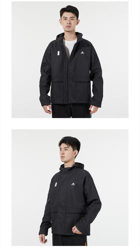adidas阿迪达斯男装 2021冬季新款武极系列训练户外防风连帽时尚开衫夹克外套H39218