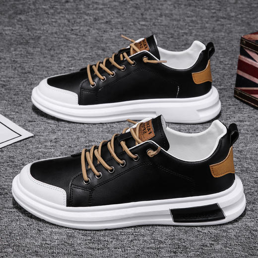 男鞋2021春秋季新款潮鞋韩版潮流学生小白运动休闲板鞋 商品图2