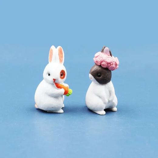 【限时折扣】可爱小兔子仿真迷你摆件（随机发货 不重复）5只装 商品图4