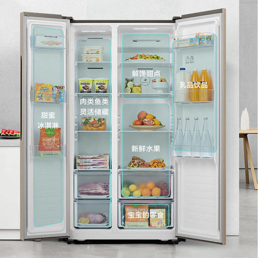 海信（Hisense）532升变频对开门双开门 冰箱风冷净味低噪纤薄大容量BCD-532WFK1DPQ 商品图4