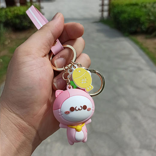 狼博旺长草颜团子挂件 钥匙扣包包汽车书包挂件创意可爱卡通男女情侣礼品 商品图3