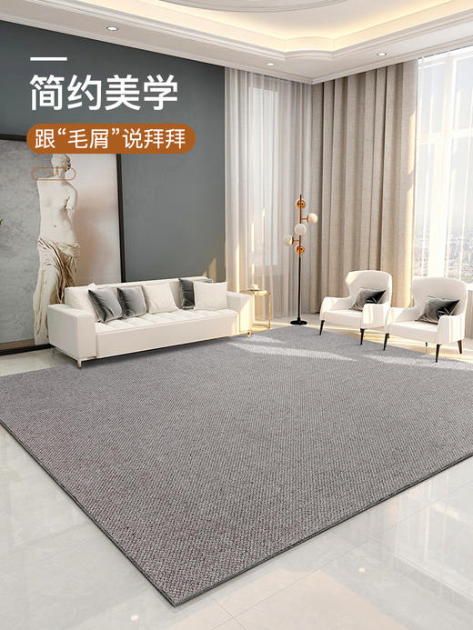 优立 纯色羊毛客厅地毯日系侘寂风卧室床边毯素色家用整铺耐脏地毯 颜素系列 商品图1