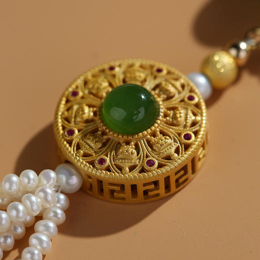 【宫里项链】 和田玉碧玉长款项链 商品图3