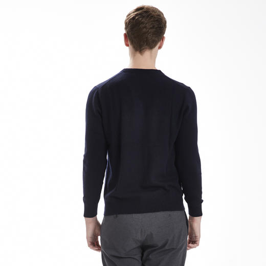 羊绒世家秋冬新款V领男羊绒衫商务休闲套衫宽松薄款鸡心领毛衣男 商品图3