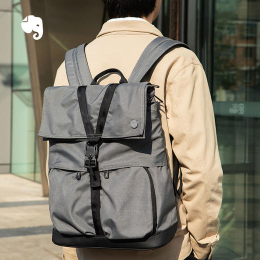 印象原创翻盖多功能双肩包｜通勤/出行好搭档，科学收纳大容量，环保面料，结实耐磨 商品图4