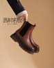 西村名物2021秋冬季款净版厚底潮流烟囱靴中跟休闲女鞋T21DS45841 商品缩略图4
