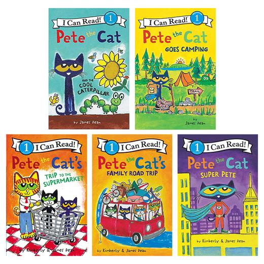 皮特猫系列5本 英文原版绘本 Pete the Cat I Can Read Level 1 儿童英语启蒙阅读故事书籍套装 英文版 进口英语书籍 商品图3