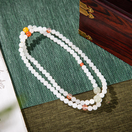 宫道·龙凤呈祥和田玉套装， 精选羊脂白玉，北派玉雕大师设计打造（上等白玉开料，大师手工制作，顺丰10天发货） 商品图3