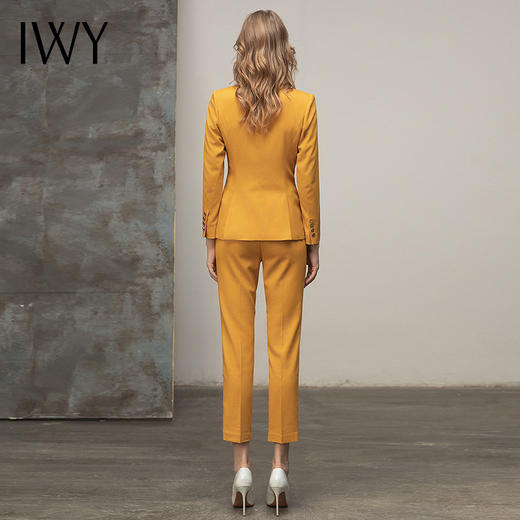 IWY/西装套装女黄色高档职业装气质女神范时尚正装套裤工作服CP11348 商品图10