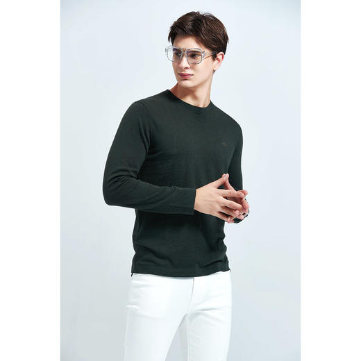 GOOD LUCK德鲨丝绵羊绒羊毛混纺多色圆领打底针织衫LR03236 商品图8