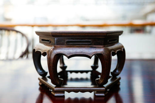 「小叶紫檀」八角紫檀座几（景泰蓝） 商品图1