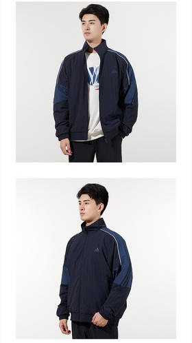 Adidas男装上衣 2021秋季新款运动休闲服梭织健身训练时尚夹克外套GT6356 