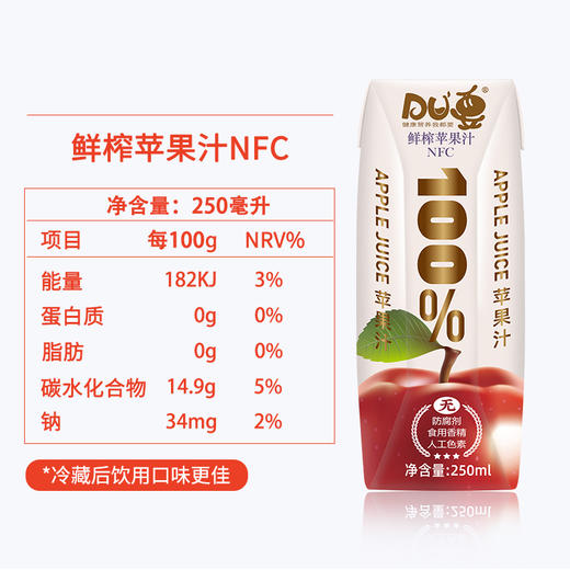 【静宁馆】峰果鲜榨苹果汁250ML12瓶 商品图3