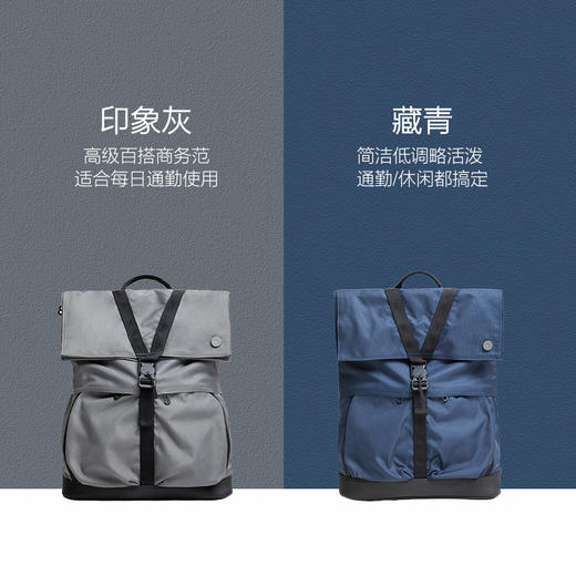 印象原创翻盖多功能双肩包｜通勤/出行好搭档，科学收纳大容量，环保面料，结实耐磨 商品图7