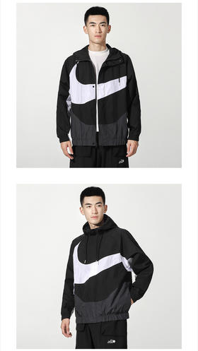 耐克NIKE 男子 夹克/风衣 连帽 宽松 拼接 WVN LND JKT 外套 DD5968-010