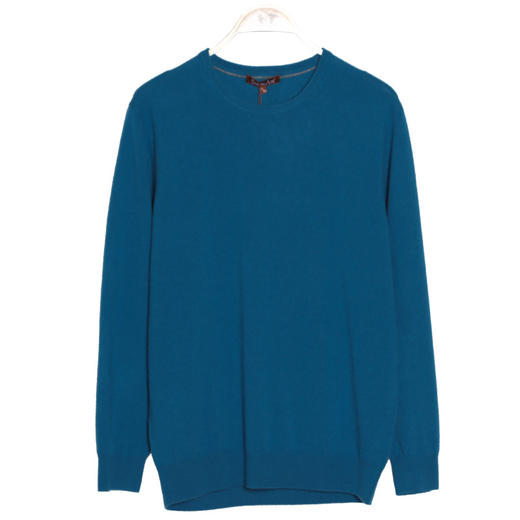 羊绒世家秋冬款纯山羊绒衫男青年商务休闲毛衣圆领宽松打底针织衫 商品图10