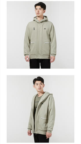 adidas阿迪达斯2021冬季男子运动训练休闲连帽夹克外套H39301 