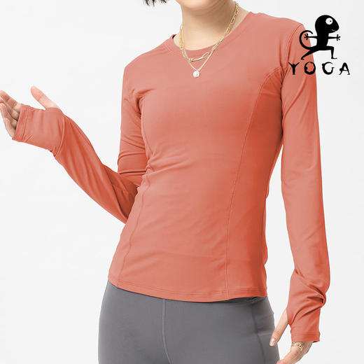 壁虎瑜伽《2103SY009》网纱拼接丝滑长袖T恤（无胸垫）【七十二小时发货】 商品图7