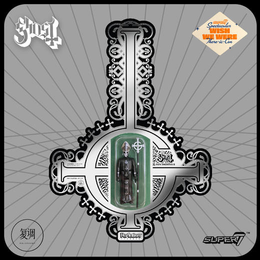 现货 Super7 Ghost乐队 Papa Emeritus II SDCC限定 挂卡 商品图2