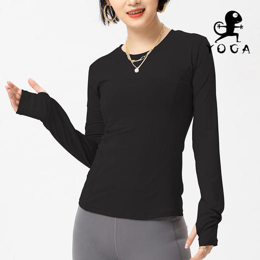 壁虎瑜伽《2103SY009》网纱拼接丝滑长袖T恤（无胸垫）【七十二小时发货】 商品图8