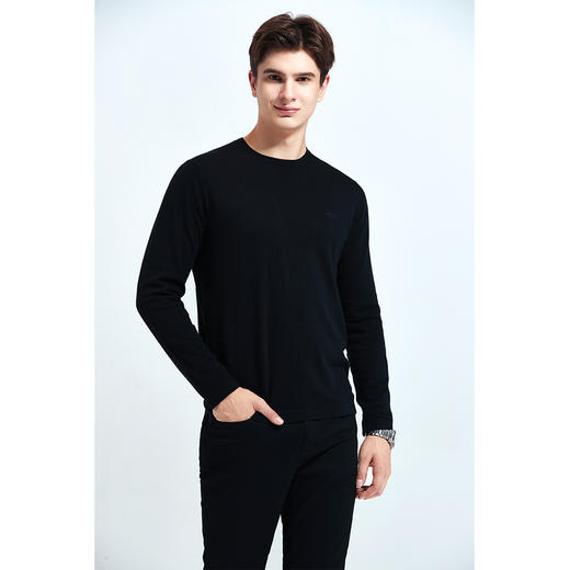 GOOD LUCK德鲨丝绵羊绒羊毛混纺多色圆领打底针织衫LR03236 商品图3