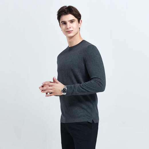 GOOD LUCK德鲨丝绵羊绒羊毛混纺多色圆领打底针织衫LR03236 商品图1