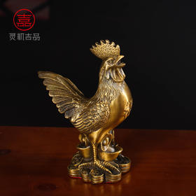 【婚姻】灵机吉品 铜公鸡摆件