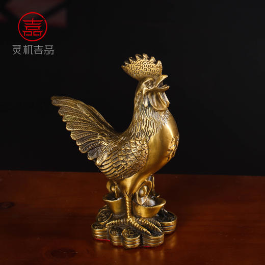 【婚姻】灵机吉品 铜公鸡摆件 商品图0
