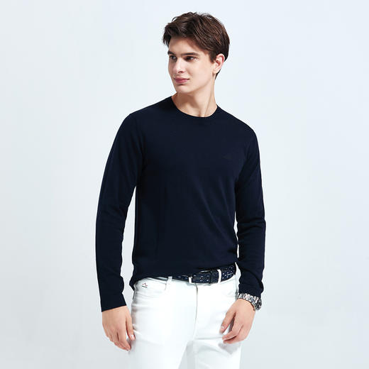 GOOD LUCK德鲨丝绵羊绒羊毛混纺多色圆领打底针织衫LR03236 商品图6