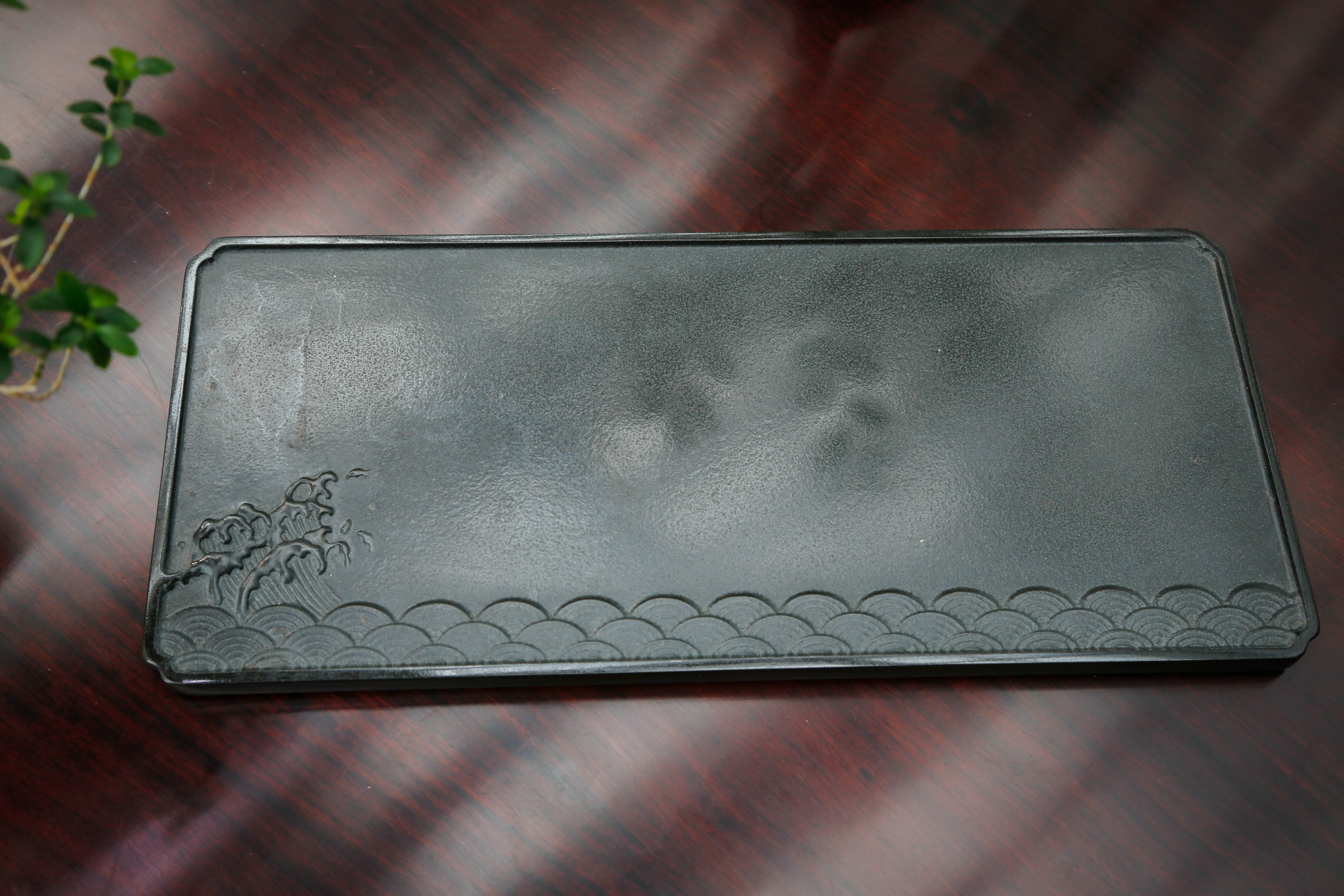 观沧海 乌金石茶盘 40cm*18cm*2cm