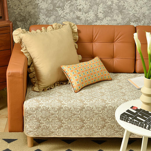 英国莫里斯素色纯棉四季通用沙发巾 商品图0