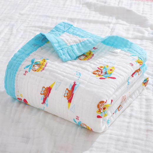 【AAA级抗Jun 呵护宝宝健康】儿童100%纯棉纱布浴巾盖毯新生儿初生儿童浴巾抱被宝宝包被 婴儿浴巾 商品图8