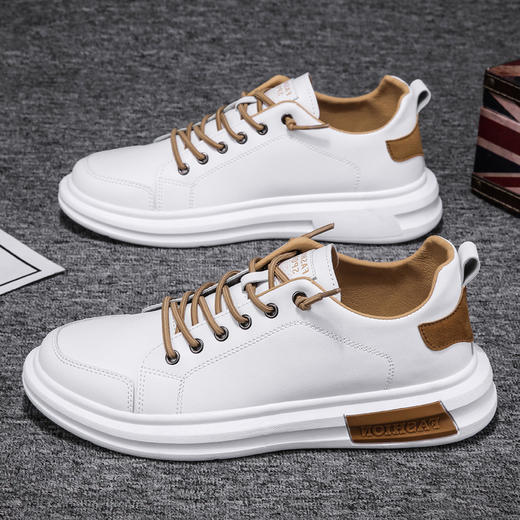 男鞋2021春秋季新款潮鞋韩版潮流学生小白运动休闲板鞋 商品图1