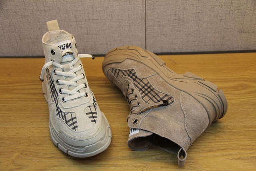 豪行冬款29462981短款马丁靴女英伦风短筒加绒女靴子平底磨砂短靴 商品图6