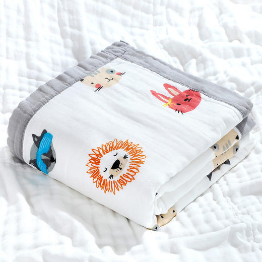 【AAA级抗Jun 呵护宝宝健康】儿童100%纯棉纱布浴巾盖毯新生儿初生儿童浴巾抱被宝宝包被 婴儿浴巾 商品图9