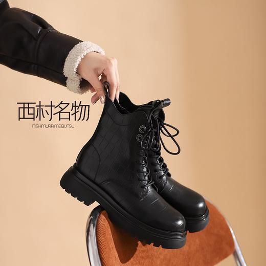 西村名物2021冬季新款时尚低帮马丁靴系带T21DS45851 商品图1