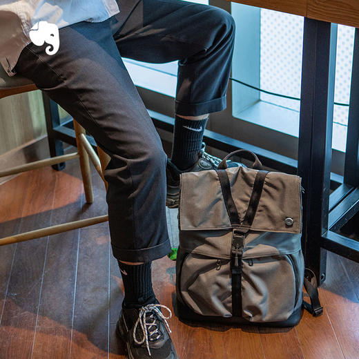 印象原创翻盖多功能双肩包｜通勤/出行好搭档，科学收纳大容量，环保面料，结实耐磨 商品图6