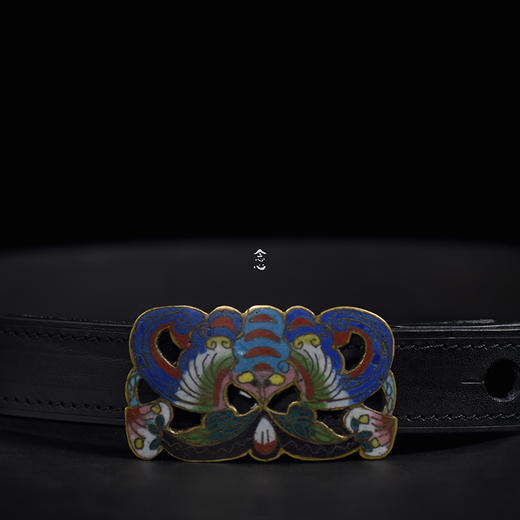 皮带 | 清代珐琅彩大蝴蝶扣牛皮皮带 商品图2