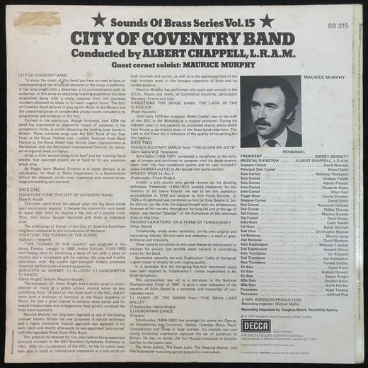 LP黑胶唱片 考文垂市乐队 阿尔伯特·查佩尔指挥 商品图1