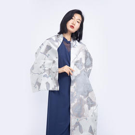 SAINTJOY/宋锦双面长巾  蜉蝣 SCS19008