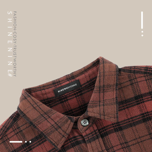 3C0152格纹休闲长袖衬衫 商品图1