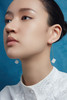 Qinny |璀璨之星｜18K金和田玉极简现代几何正方体耳线耳钉 商品缩略图4