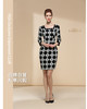 【特惠】YIQU |“心曲”连身裙（黑与白）（面料有瑕疵，介意勿选）P 商品缩略图0