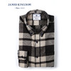 jameskingdom占姆士衬衫男秋冬中青年全棉法兰绒男士格子长袖衬衣 商品缩略图2
