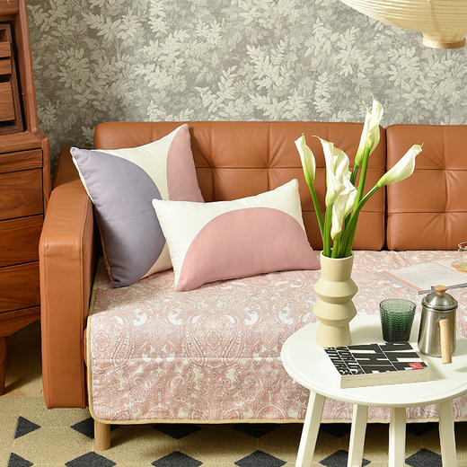 尼罗河的藤蔓双色棉质帆布沙发巾 商品图1