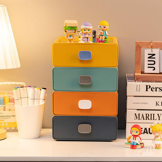 多功能ins风桌面收纳盒抽屉式化妆品盒储物盒 商品图1