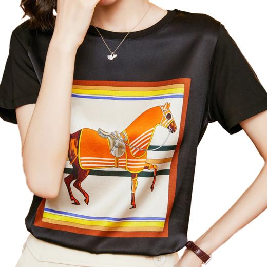 丁摩 真丝纯棉T恤半袖打底上衣XJ01-DC149-CN241-WX052 商品图11