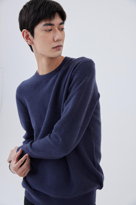  圆领羊绒男套衫 SJF93M204N 商品图3